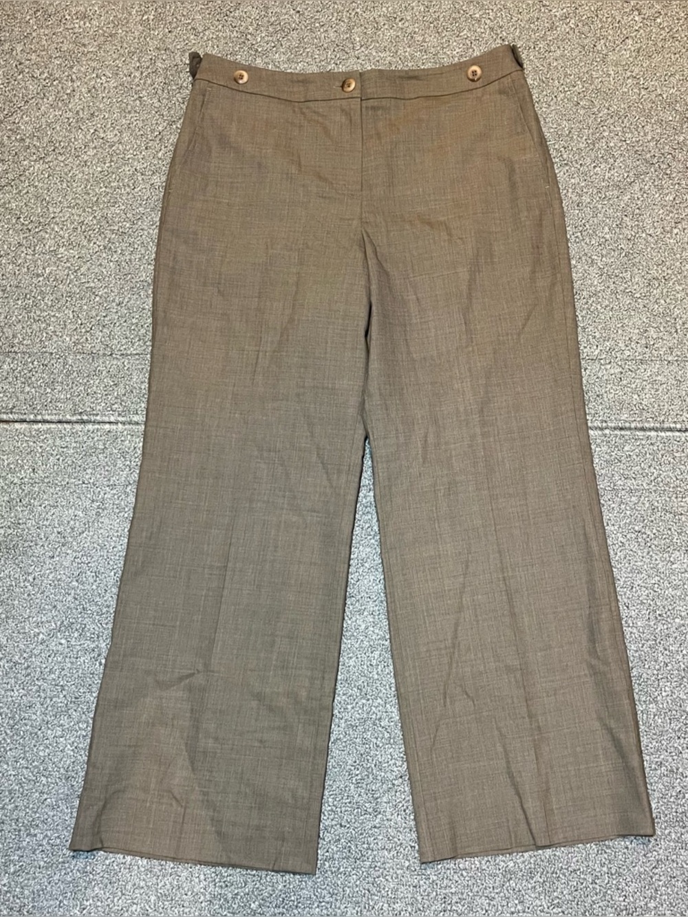 Vintage Talbots Dress Pants Womens Size 10 Brown Wool Spandex Lined Pockets
